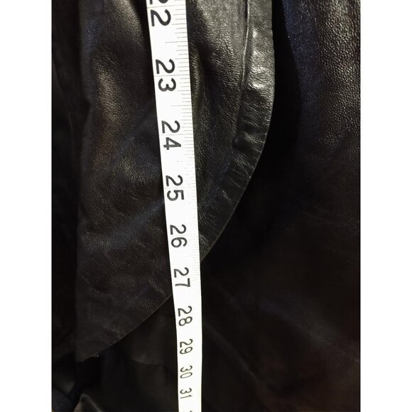 My Style 3XL Black Leather Victorian Gothic Coat W/Double-Breasted Buttons & Cor - Picture 7 of 13